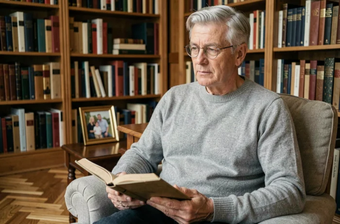 Marc Toesca dans sa bibliothèque personnelle, symbole de l'équilibre entre vie publique et intimité familiale